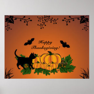 Poster automne, Joyeux Thanksgiving !