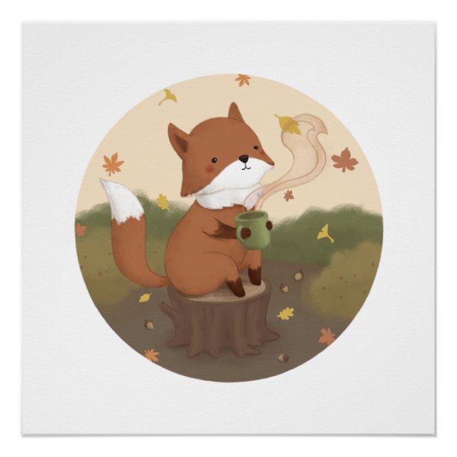 Poster Automne magnifique : Fox (Devant)
