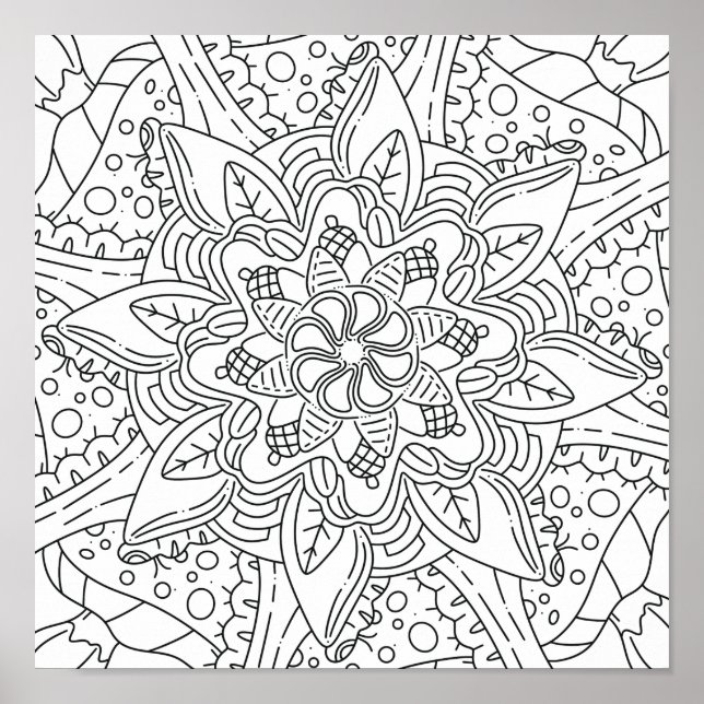 Poster Automne paisible : Coloration des bois (Devant)