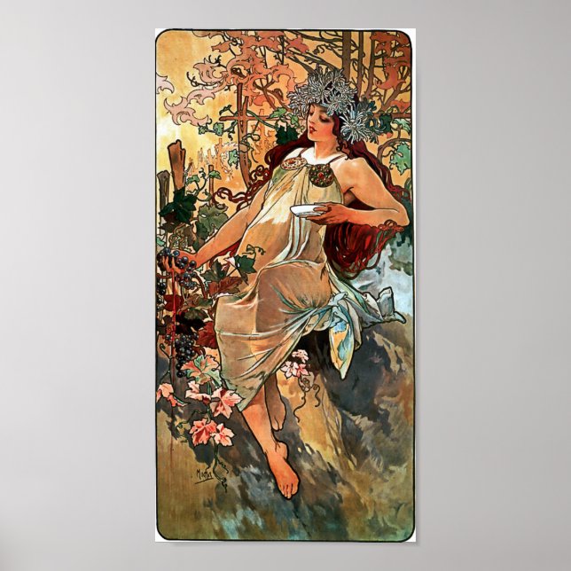 Poster Automne par Alfons Mucha 1896 (Devant)