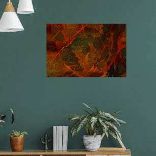 Poster Automne profond Terre riche automne Abstrait