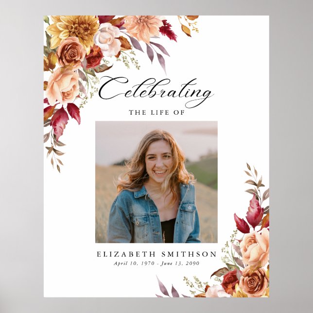 Poster Automne Programme funéraire d'automne Photo Ordre  (Devant)