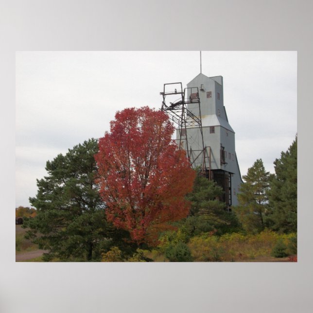 Poster Automne Quincy Mine Steam Hoam Photo (Devant)
