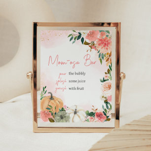 Poster Automne rose automne Floral Citrouille Maman Osa B