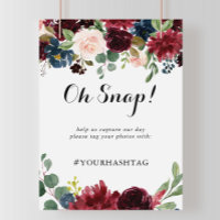 Automne Rustique Calligraphie Mariage Oh Snap Sign