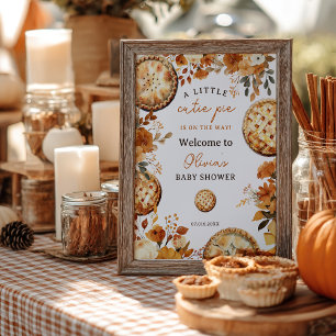 Poster Automne Rustique Cutie baby shower à tarte bienven