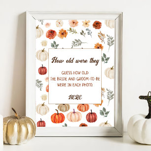 Poster Automne Rustique Fête des mariées Recette Carte