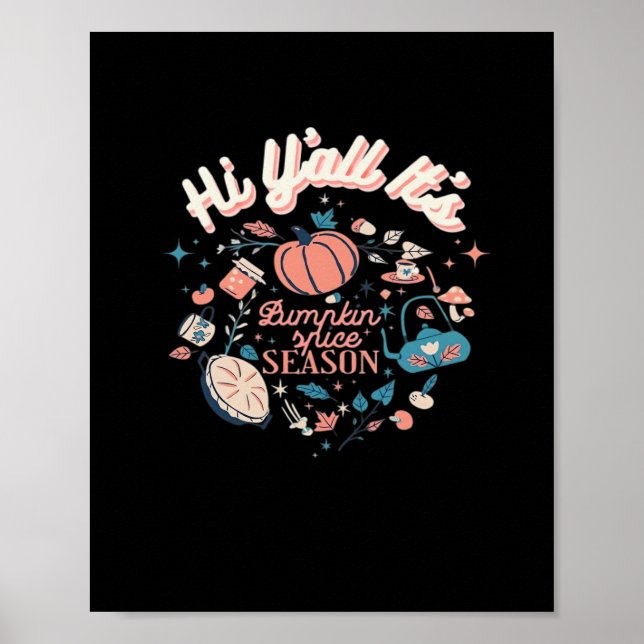 Poster Automne Saison Collection Y’all C’est Citrouille S (Devant)