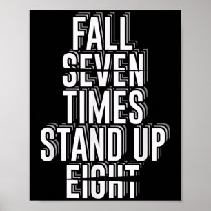 Poster Automne Sept Fois Se Redressent Huit _ Quo Motivat