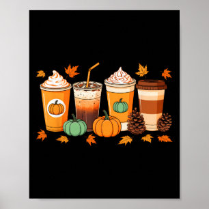 Poster Automne Thanksgiving Citrouille Sce Coffee Latauto