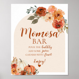 Poster Automne Un Petit Baby shower Citrouille Momosa Bar