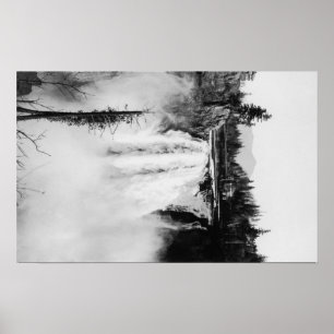 Poster Automnes de Snoqualmie et loge, Washington