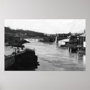 Poster Automnes de Willamette et ville de l'Orégon de