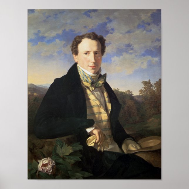 Poster Autoportrait, 1828 (Devant)