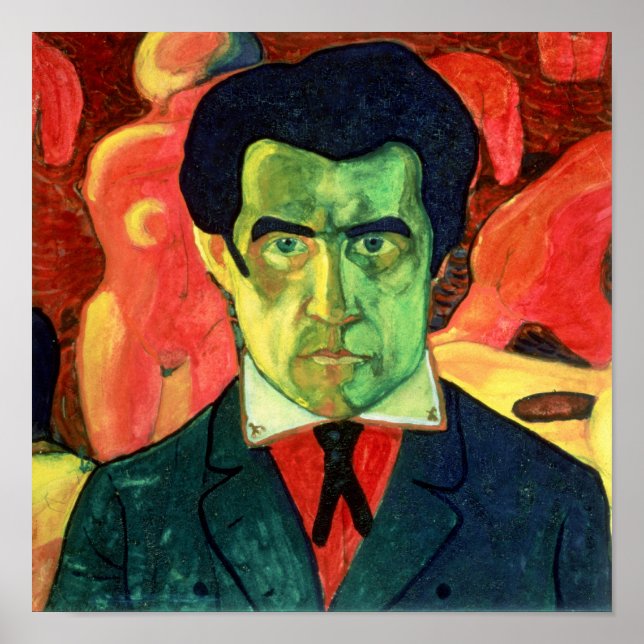 Poster Autoportrait, 1908 (Devant)