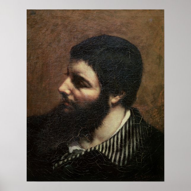 Poster Autoportrait avec collier rayé (Devant)