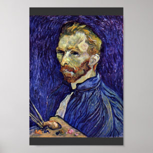 Poster Autoportrait Avec Palette Par Vincent Van Gogh