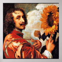 Autoportrait avec tournesol, célèbre oeuvre d'art