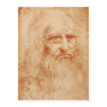 Autoportrait, Balle rouge, Léonard de Vinci, 1519