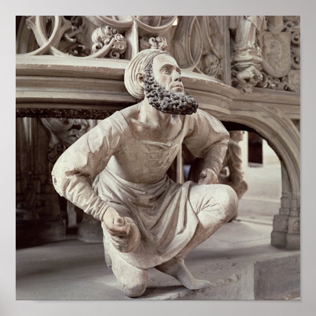 Poster Autoportrait d'Adam Krafft, sculpture en pierre (Devant)