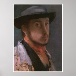 Poster Autoportrait dans un Casquette souple, Edgar Degas