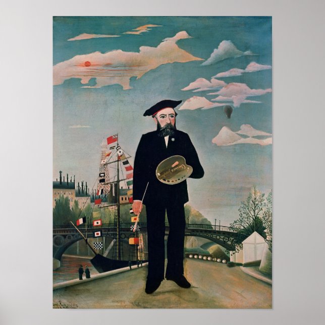 Poster Autoportrait, de L'ile Saint-Louis, 1890 (Devant)