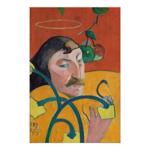 Poster Autoportrait de Paul Gauguin  , 1889 (huile sur le