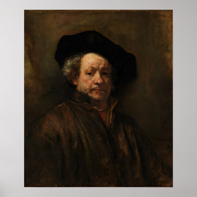 Poster Autoportrait de Rembrandt (Devant)