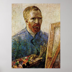 Poster Autoportrait de Van Gogh devant son chevalet
