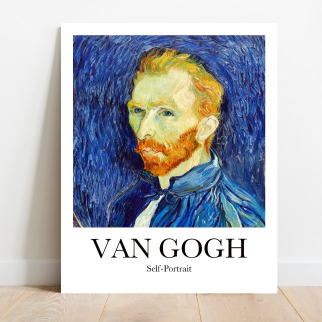Poster Autoportrait de Vincent Van Gogh (Own Van Gogh's Gaze: Iconic 1889 Self-Portrait. High-quality poster)