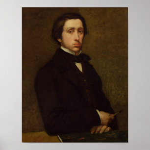 Poster Autoportrait d'Edgar Degas  , 1855