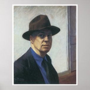 Poster Autoportrait Edward Hopper