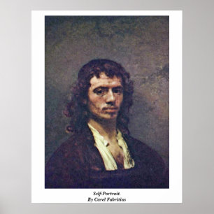 Poster Autoportrait. Par Carel Fabritius