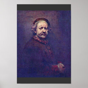 Poster Autoportrait. Par Rembrandt Van Rijn