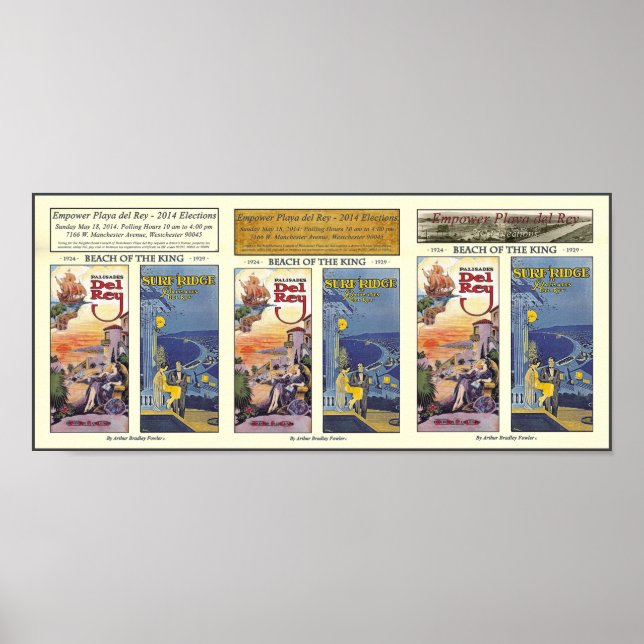Poster Autoriser Playa del Rey - Élections de 2014 (Devant)