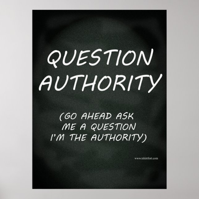 Poster Autorité des questions Slogan (Devant)