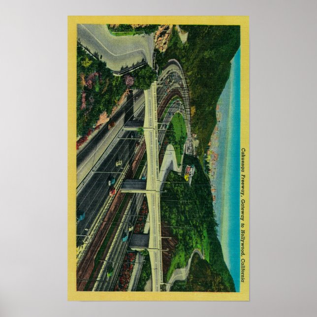 Poster Autoroute Cahuenga, porte d'entrée d'Hollywood (Devant)