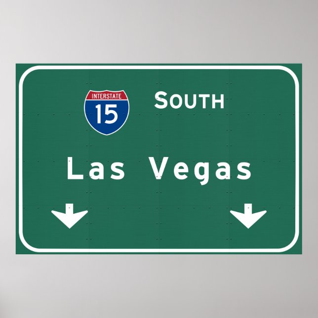 Poster Autoroute Interstate Highway Las Vegas Nevada nv : (Devant)