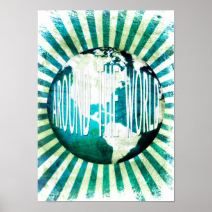 Poster autour du monde : globe burst