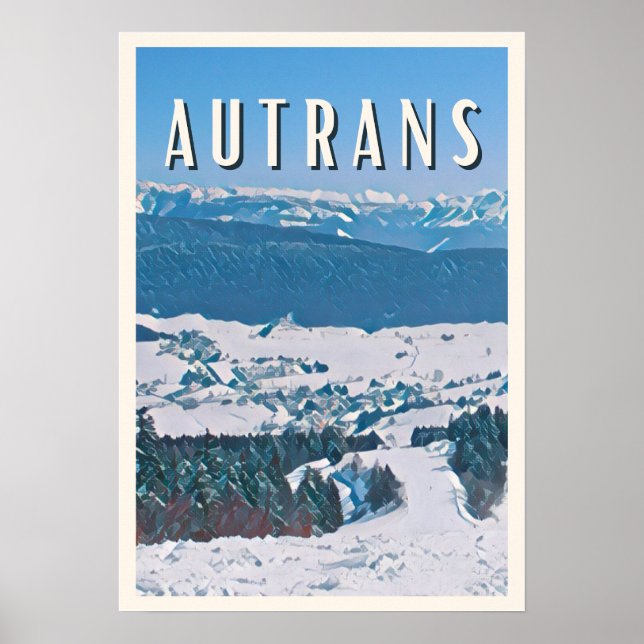 Poster Autrans Station de ski (Devant)