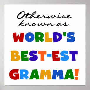 Poster Autrement connu comme T-shirts de Meilleur-est Gra