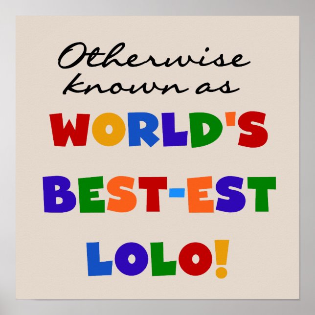 Poster Autres T-shirts et cadeaux Lolo les plus connus (Devant)