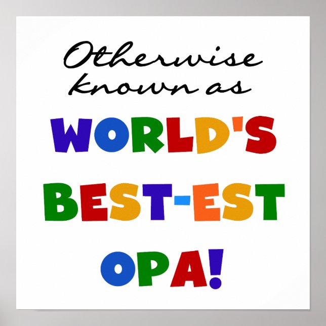 Poster Autres T-shirts et cadeaux Opa (Devant)
