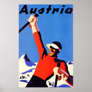 Poster Autriche ~ Toile Vintage voyage.