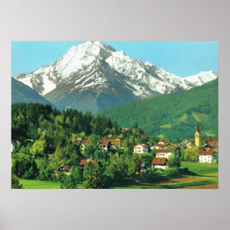 Poster Autriche, Tyrol, Igles près d'Innsbruck