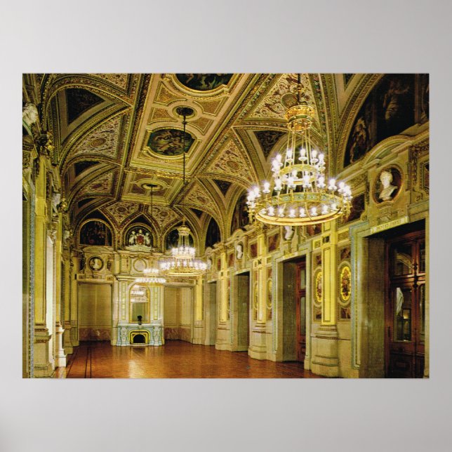 Poster Autriche vintage, Vienne, Opéra (Devant)