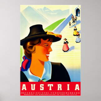 Poster Autriche ~Vintage voyage