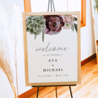 AVA Boho Bourgogne Floral Succulent Mariage Bienve