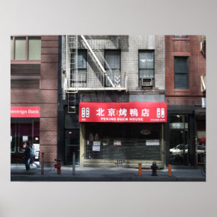 Poster Avant chinois de restaurant à New York City