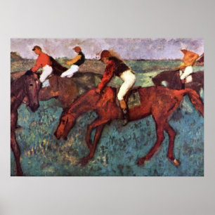 Poster Avant Le Début De La Formation De Jockeis - Peintu